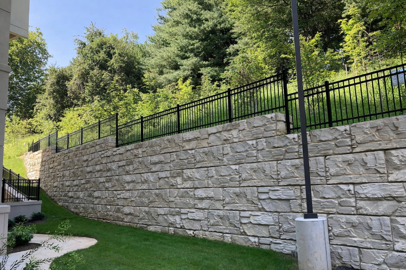 Retaining wall construction